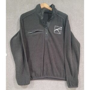 DRI DUCK Quarter Snap Fleece Pullover Women's L Gray Logo Outdoor